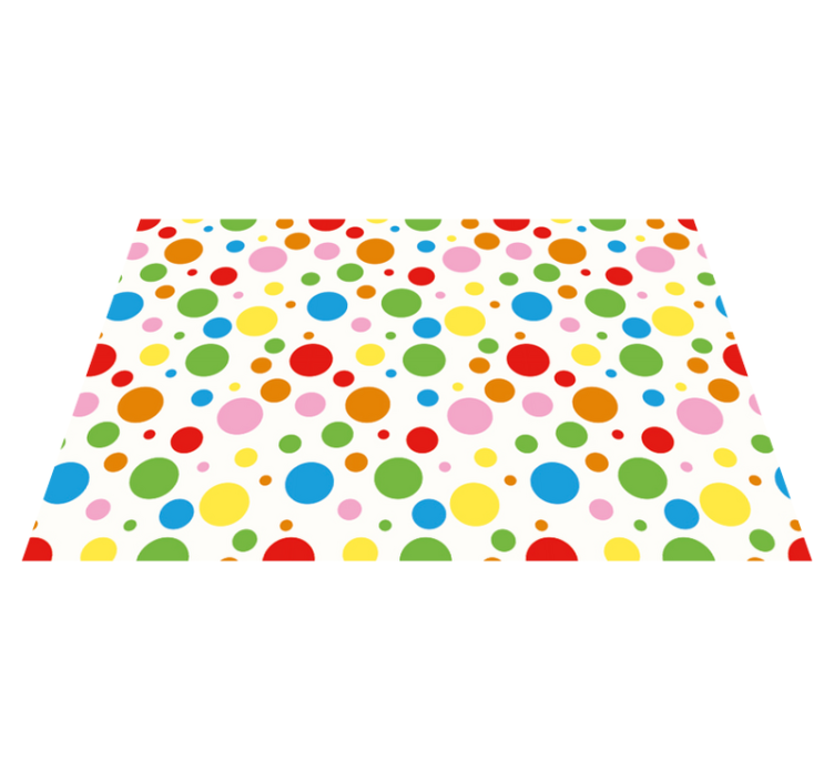 Children placemats colorful polka dots - TenStickers