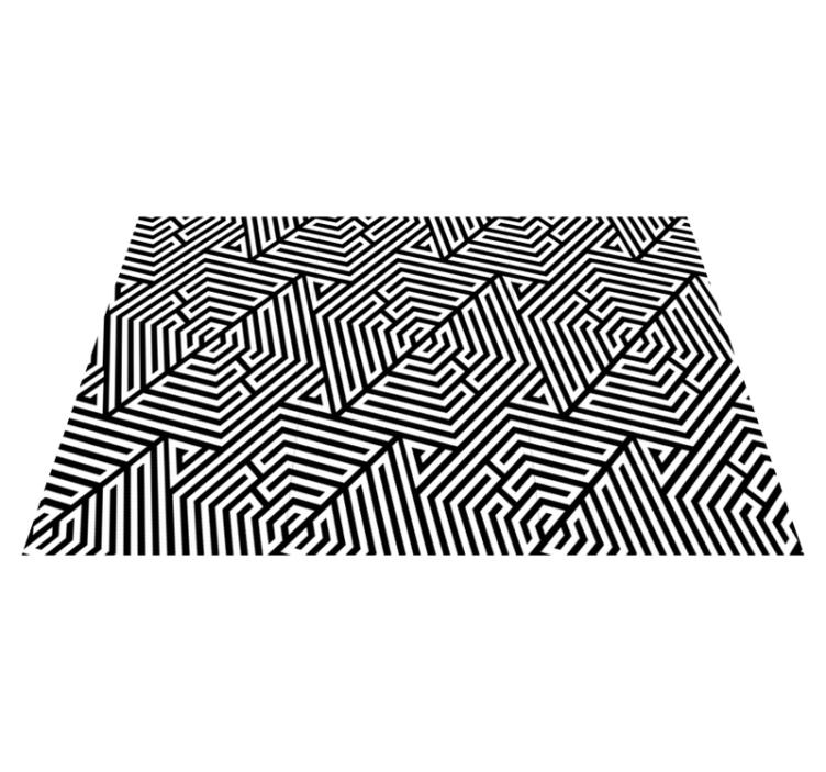 Modern placemats with geometric black design - TenStickers