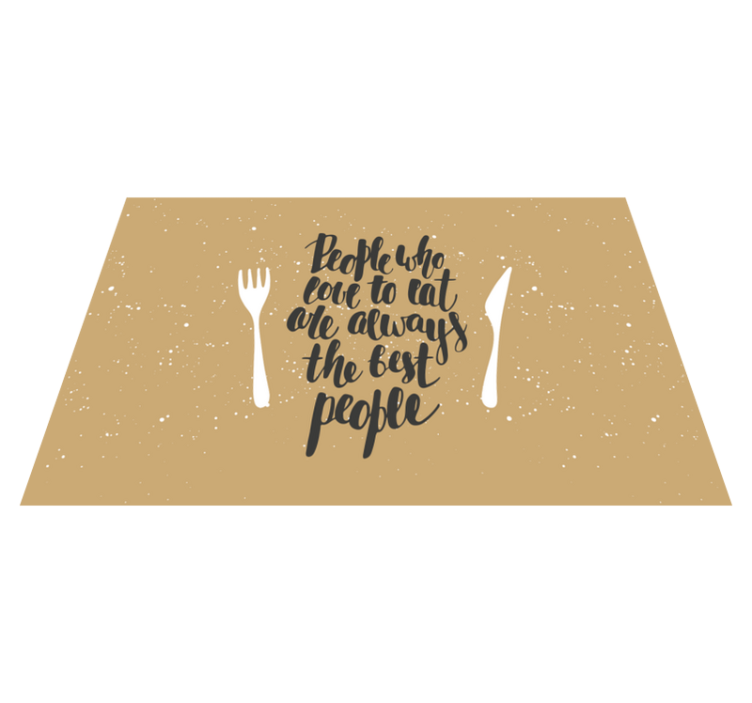 Quote placemats with forks - TenStickers