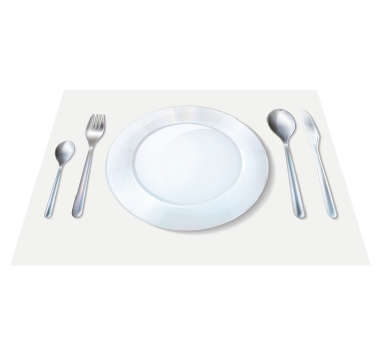 fork, knife and spoon vinyl placemats - TenStickers