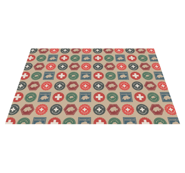 Original placemats switzerland flag coasters - TenStickers