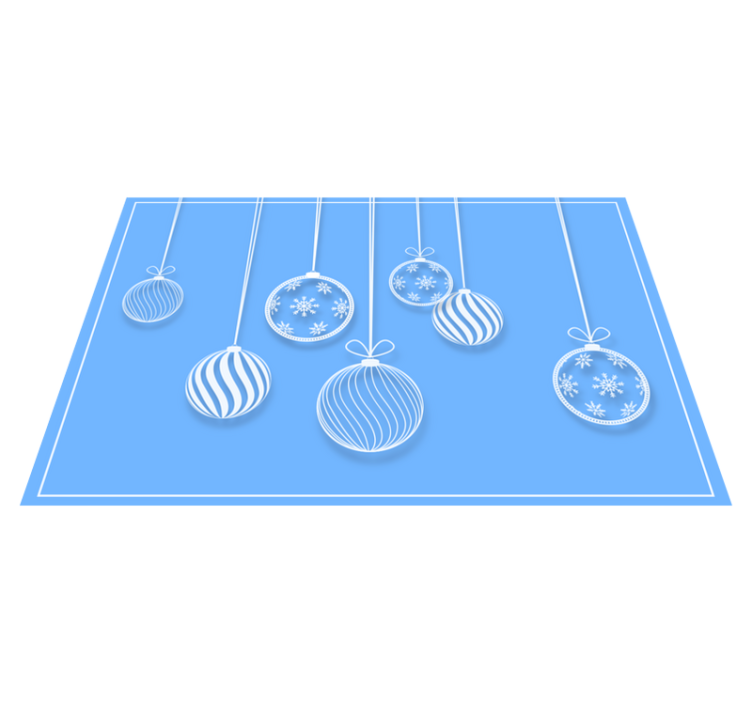 Christmas placemats with festive ornaments - TenStickers