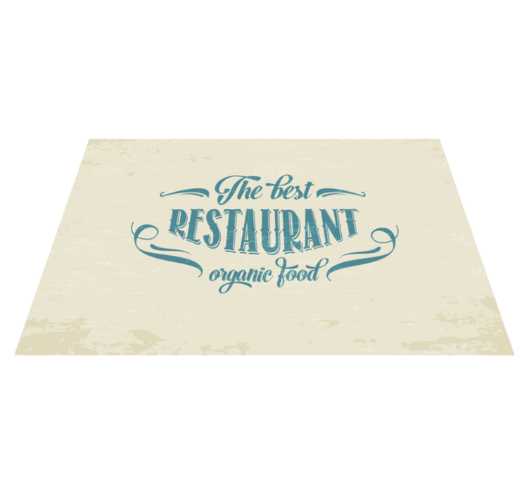 Quote placemats for organic restaurant dining - TenStickers