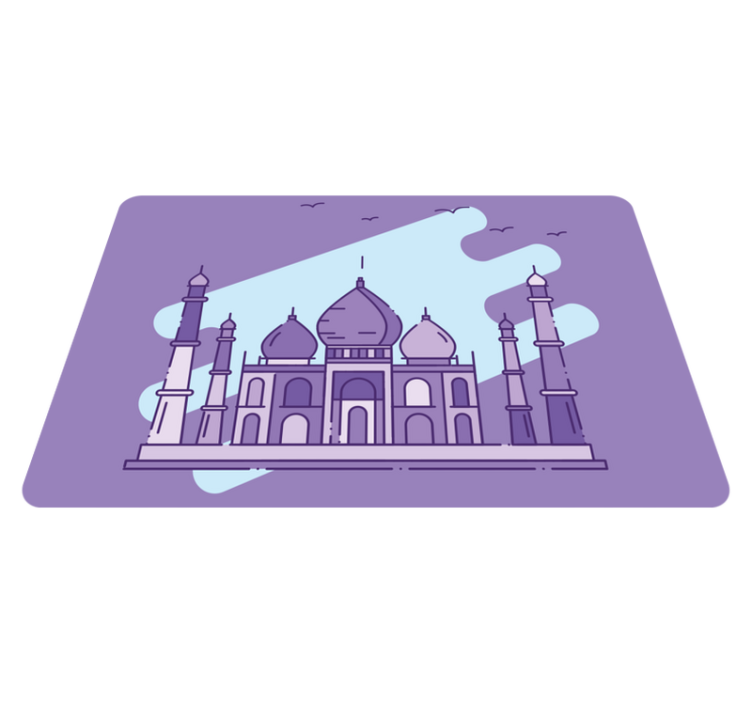 Modern placemats taj mahal silhouette - TenStickers