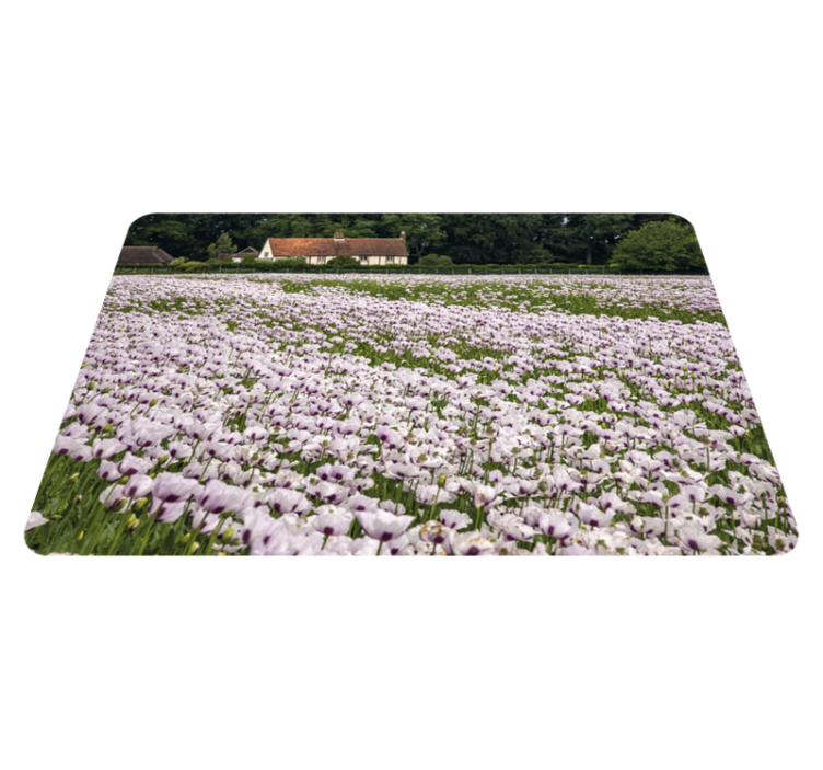 White poppy field elegant placemats - TenStickers