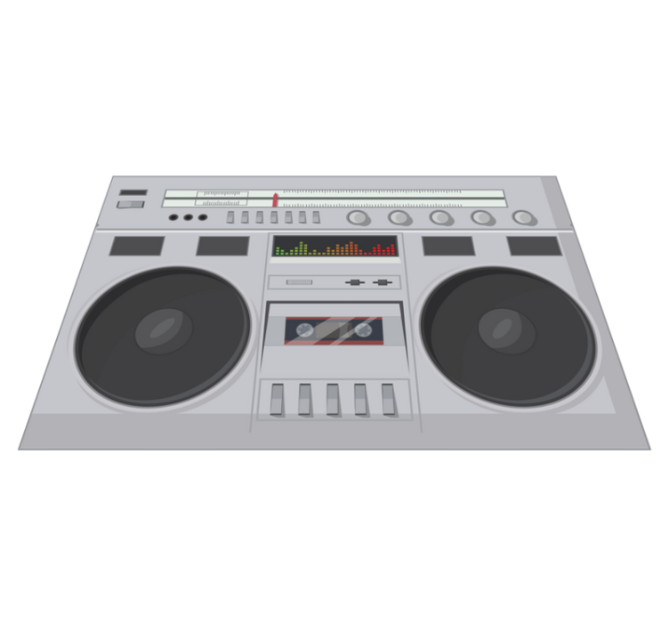 Original placemats retro boombox design - TenStickers