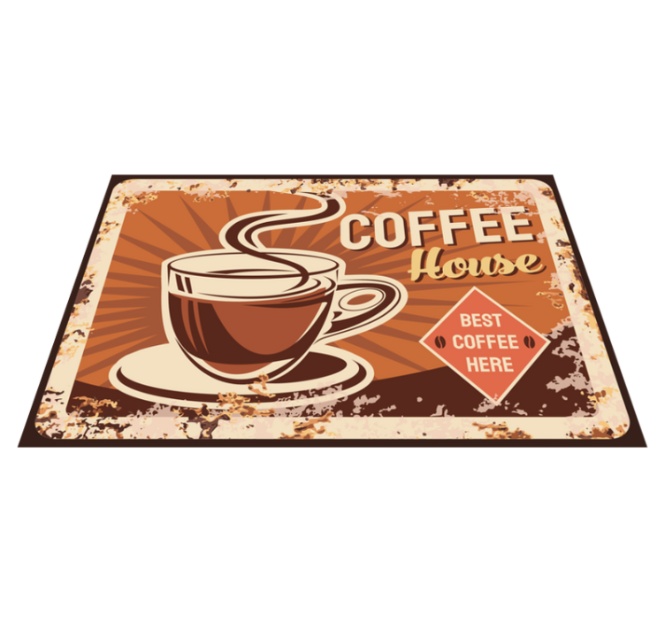 Quote placemats coffee house saying - TenStickers