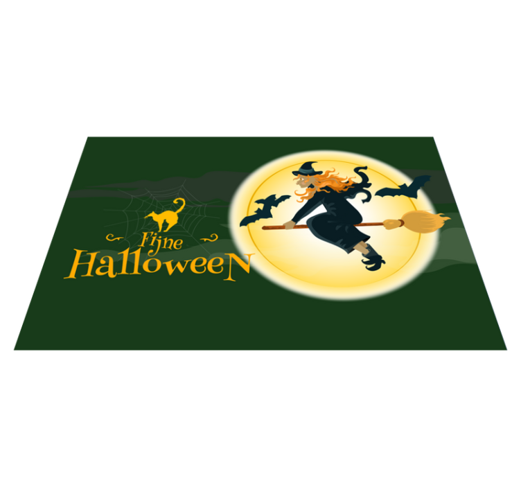 Halloween placemats witch broomstick design - TenStickers