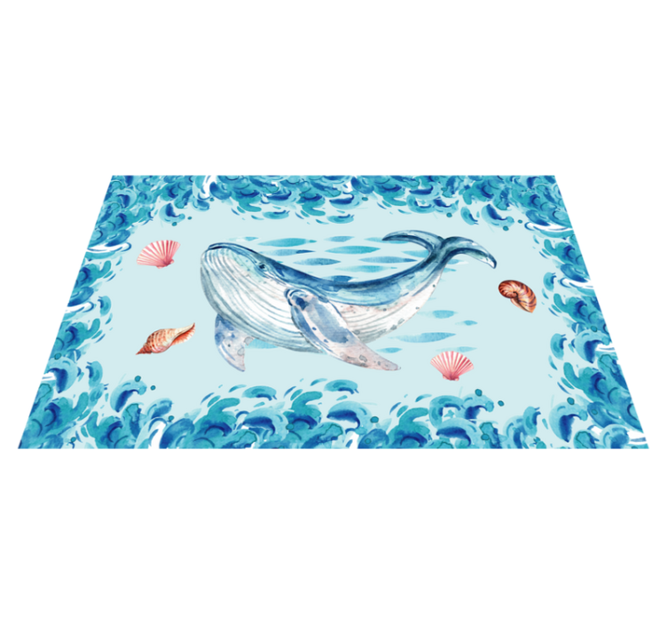 Original placemats whale ocean design - TenStickers