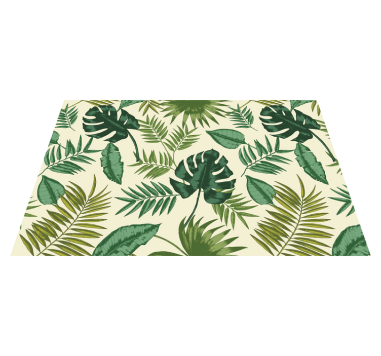 Textured placemats with leafy tropical design - TenStickers