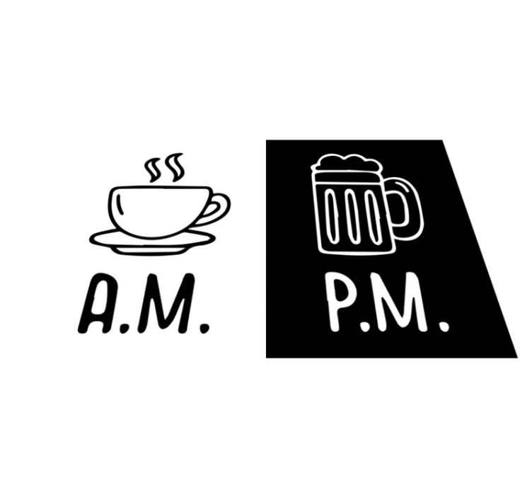 Quote placemats coffee beer contrast - TenStickers