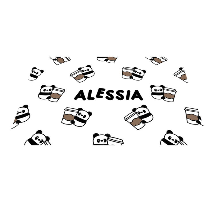 Children placemats cute panda characters - TenStickers