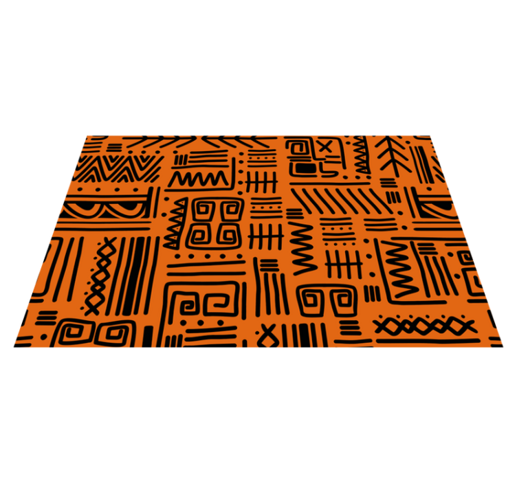 Textured placemats in abstract black design - TenStickers