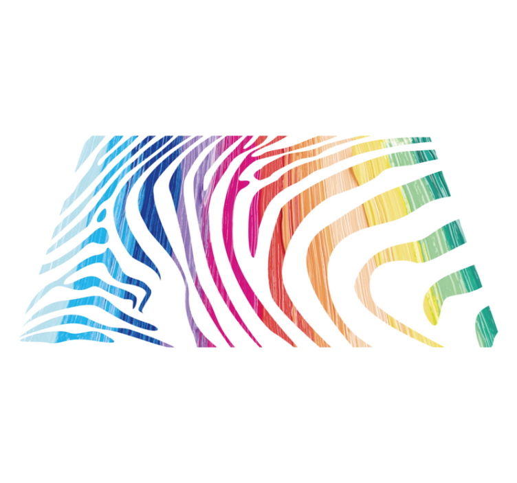 Original placemats colorful zebra stripes - TenStickers