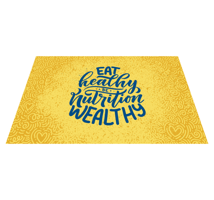 Quote placemats for healthy eating abundance - TenStickers