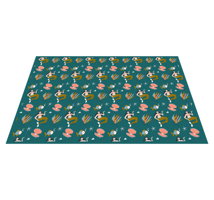 Children placemats mermaid seashell design - TenStickers