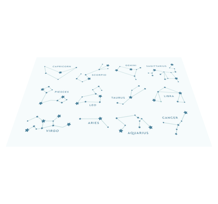 Quote placemats astrology constellation map - TenStickers