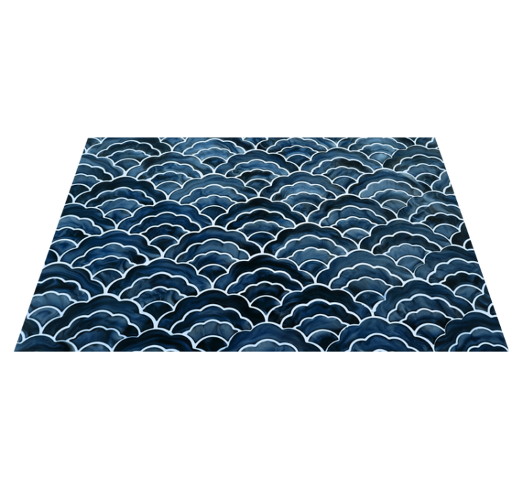 Japanese wave pattern elegant placemats - TenStickers