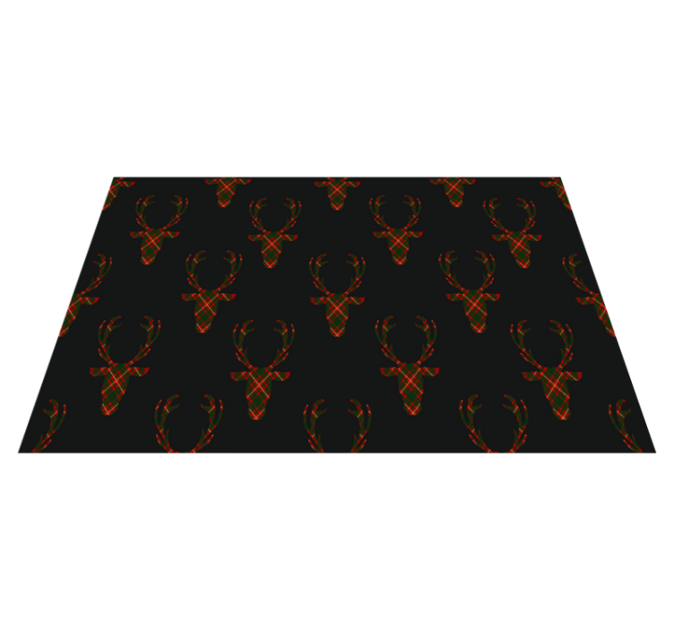 Christmas placemats with plaid reindeer shapes - TenStickers