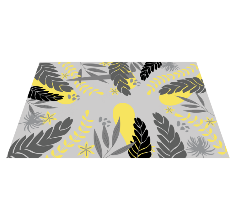 Textured placemats botanical leaf design - TenStickers