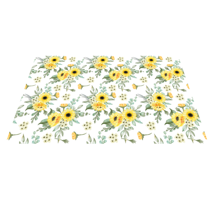 Original placemats sunflower floral design - TenStickers