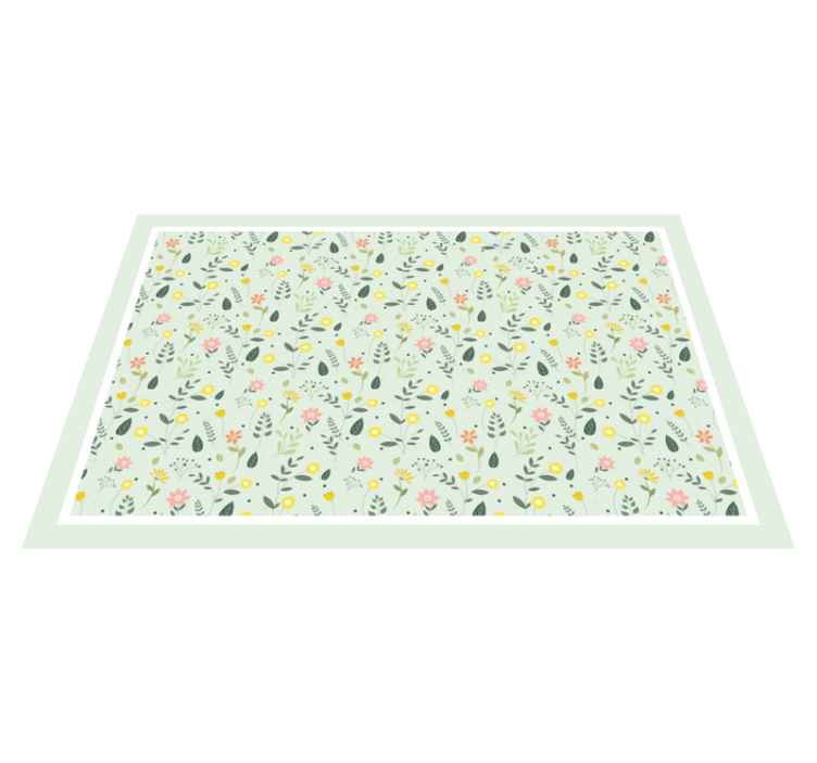 Original placemats floral pattern table setting - TenStickers