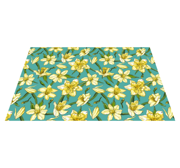 Yellow Flower background modern placemats - TenStickers