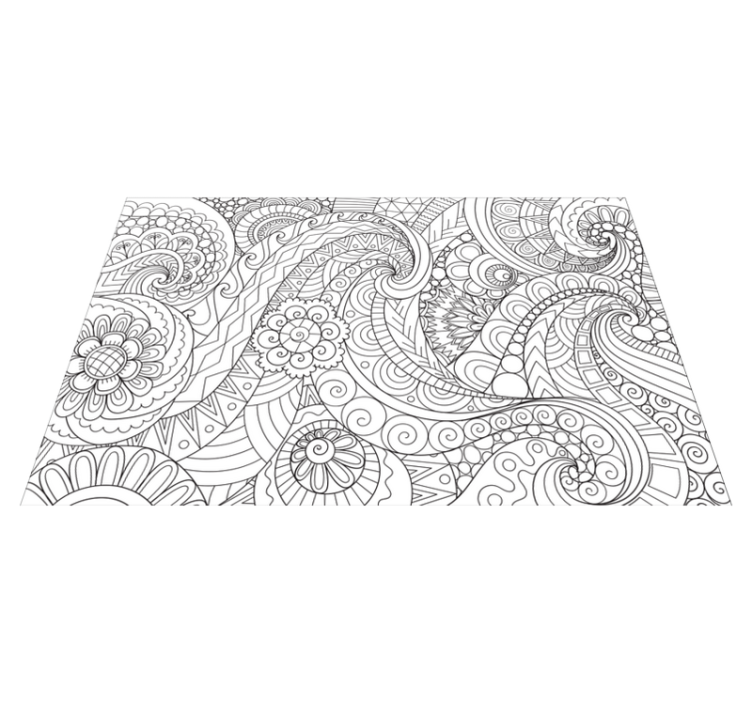 Textured placemats with detailed line designs - TenStickers