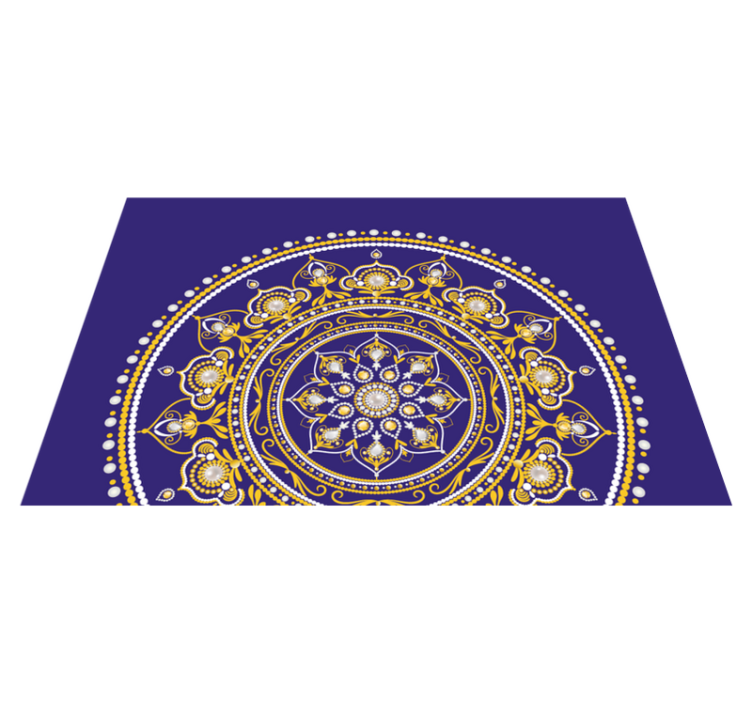 Original placemats intricate golden mandala design - TenStickers