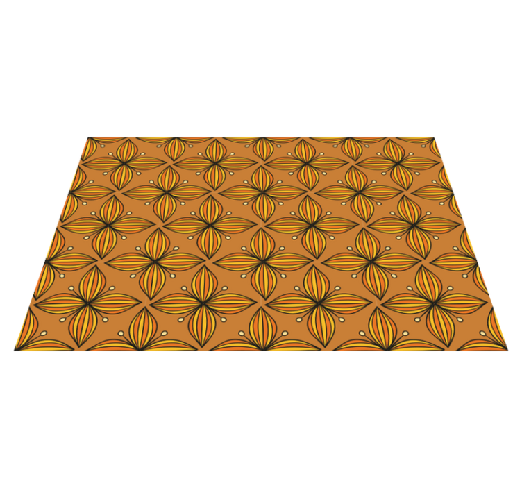 Orange 70's pattern original placemats - TenStickers