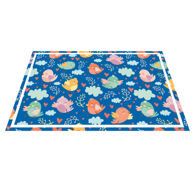 Children placemats colorful bird designs - TenStickers