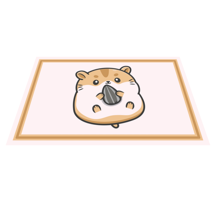 Cute hamster cartoon modern placemats - TenStickers