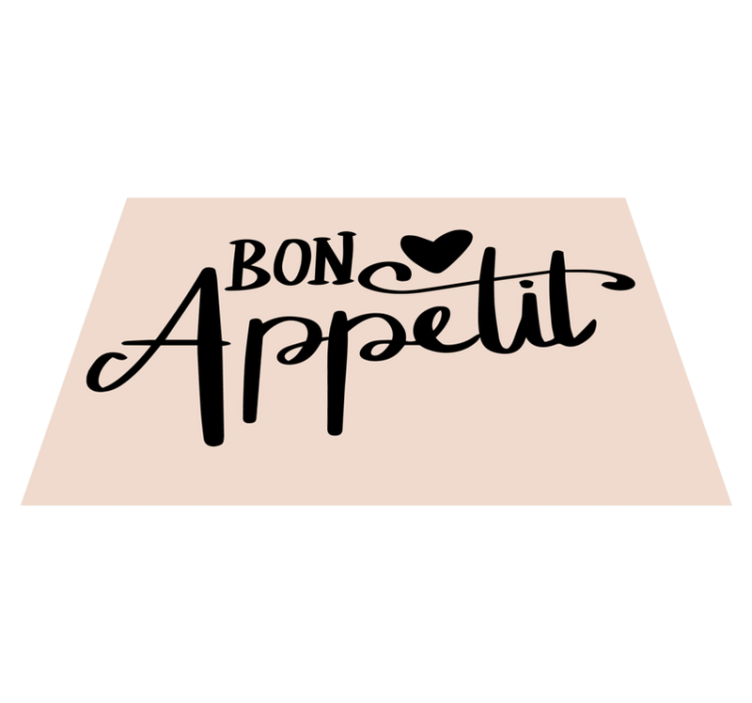 Quote placemats bon appétit saying - TenStickers