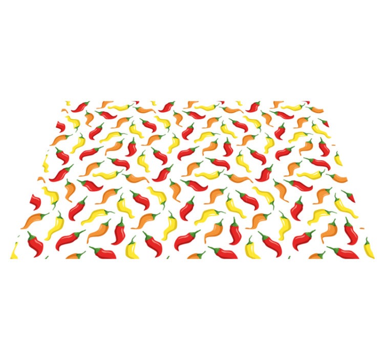 Original placemats colorful chili peppers design - TenStickers