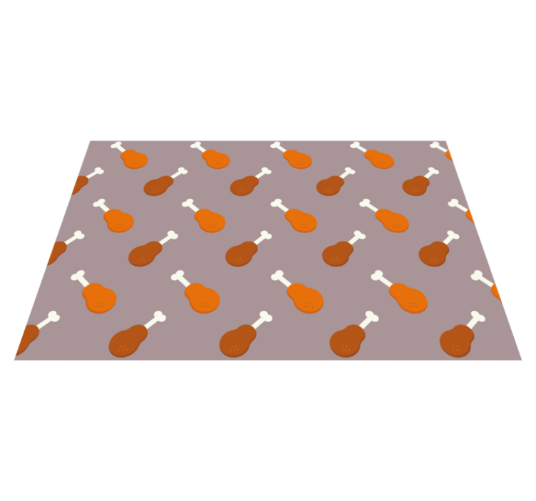 Original placemats chicken leg design - TenStickers