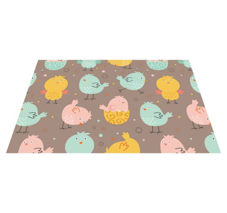 Children placemats with colorful bird designs - TenStickers