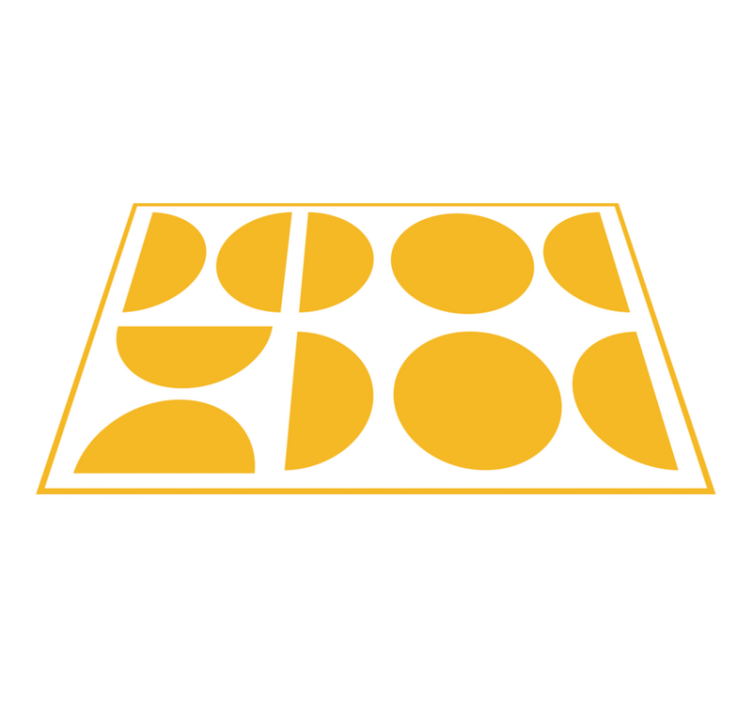 Modern placemats geometric yellow design - TenStickers