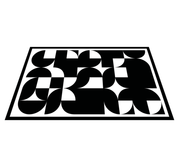 Modern placemats geometric black design - TenStickers