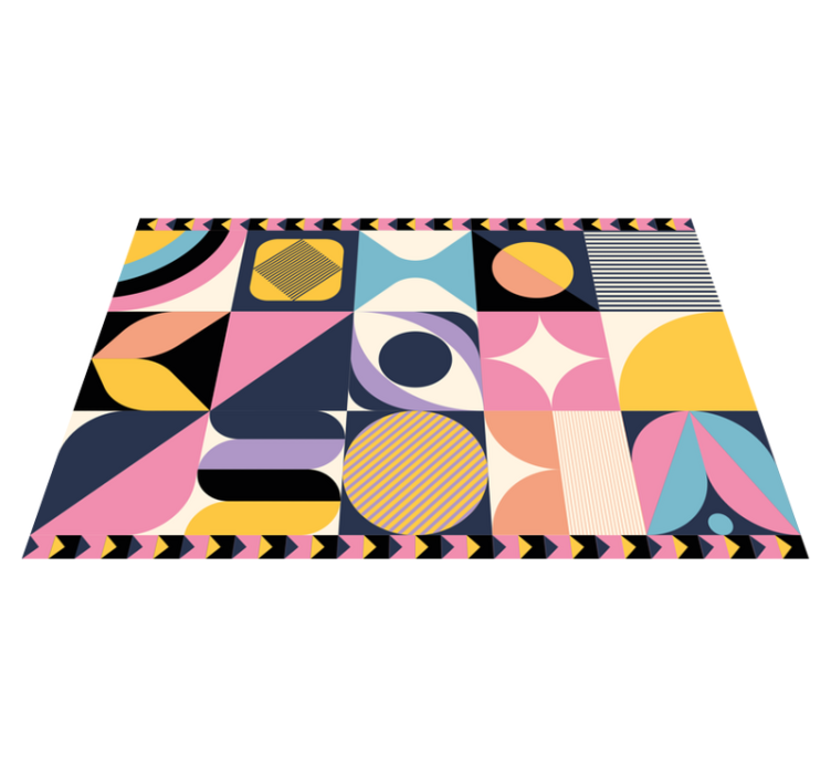Modern placemats in geometric color blocks - TenStickers