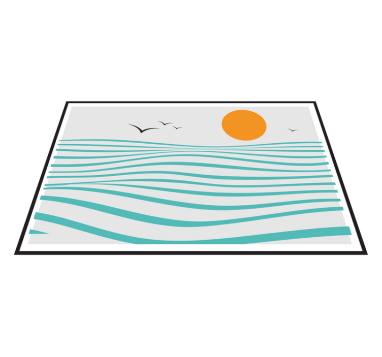 Modern placemats stylish waves pattern - TenStickers