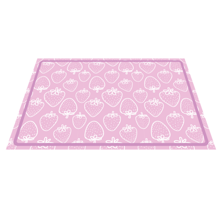 Children placemats strawberry patterned mat - TenStickers