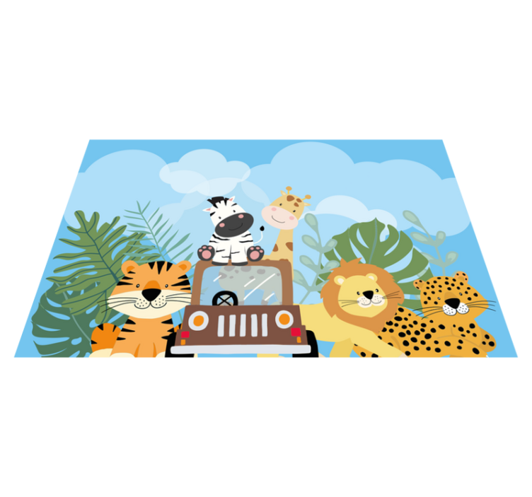 Children placemats animal safari adventure - TenStickers
