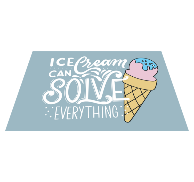 Ice cream cone quote quote placemats - TenStickers