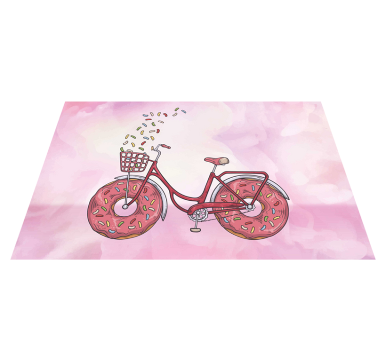 Bicycle with donut wheels original placemats - TenStickers