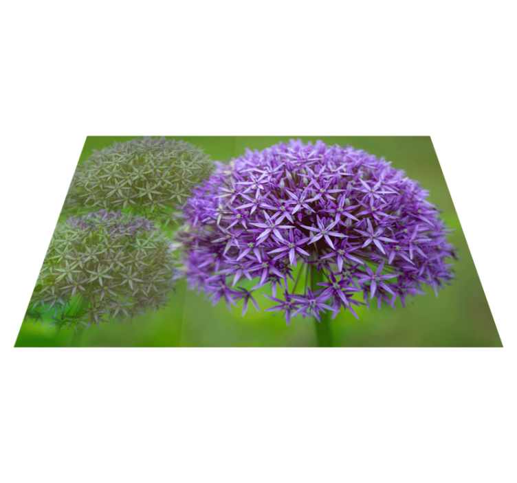 Textured placemats vibrant purple flowers - TenStickers