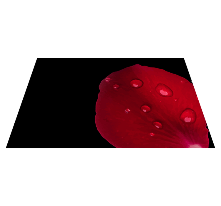 Textured placemats red petal surface - TenStickers