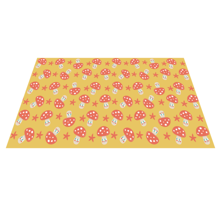 Children placemats with playful mushroom design - TenStickers