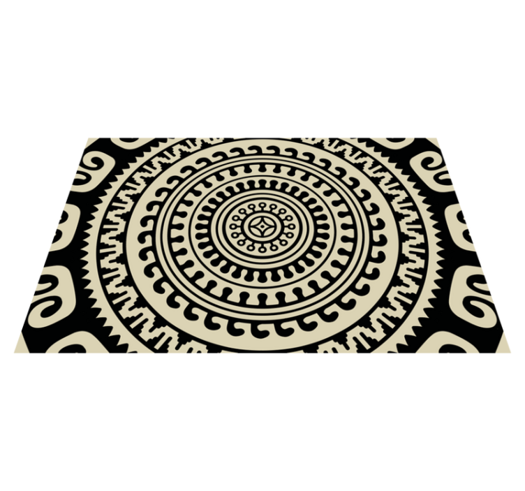 Textured placemats with circular patterned shapes - TenStickers