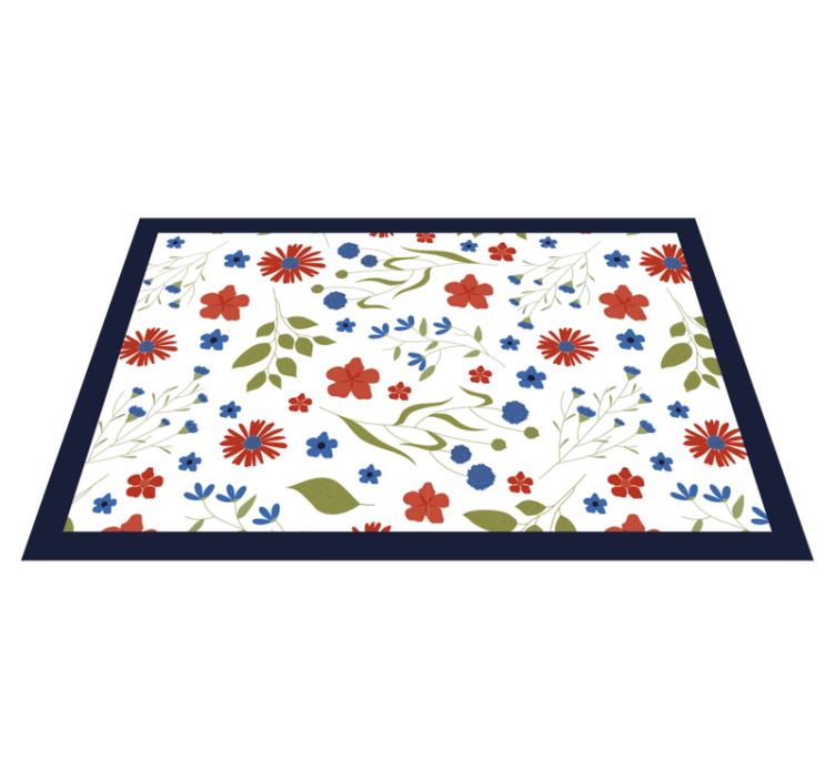 Children placemats floral pattern joy - TenStickers