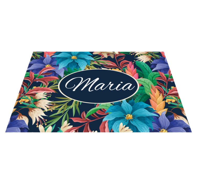 Personalised placemats floral custom platter - TenStickers